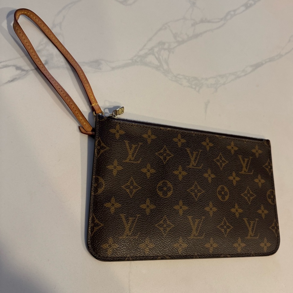 Authentic Louis Vuitton Brown Monogram Pouch